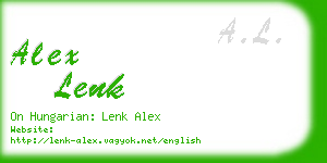 alex lenk business card